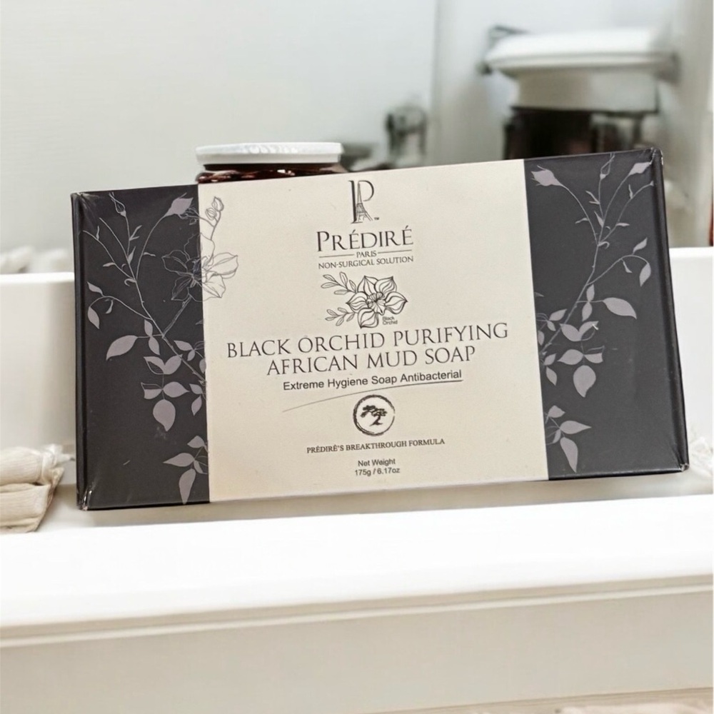 NWOT Prédiré Black Orchid Purifying African Mud Soap
